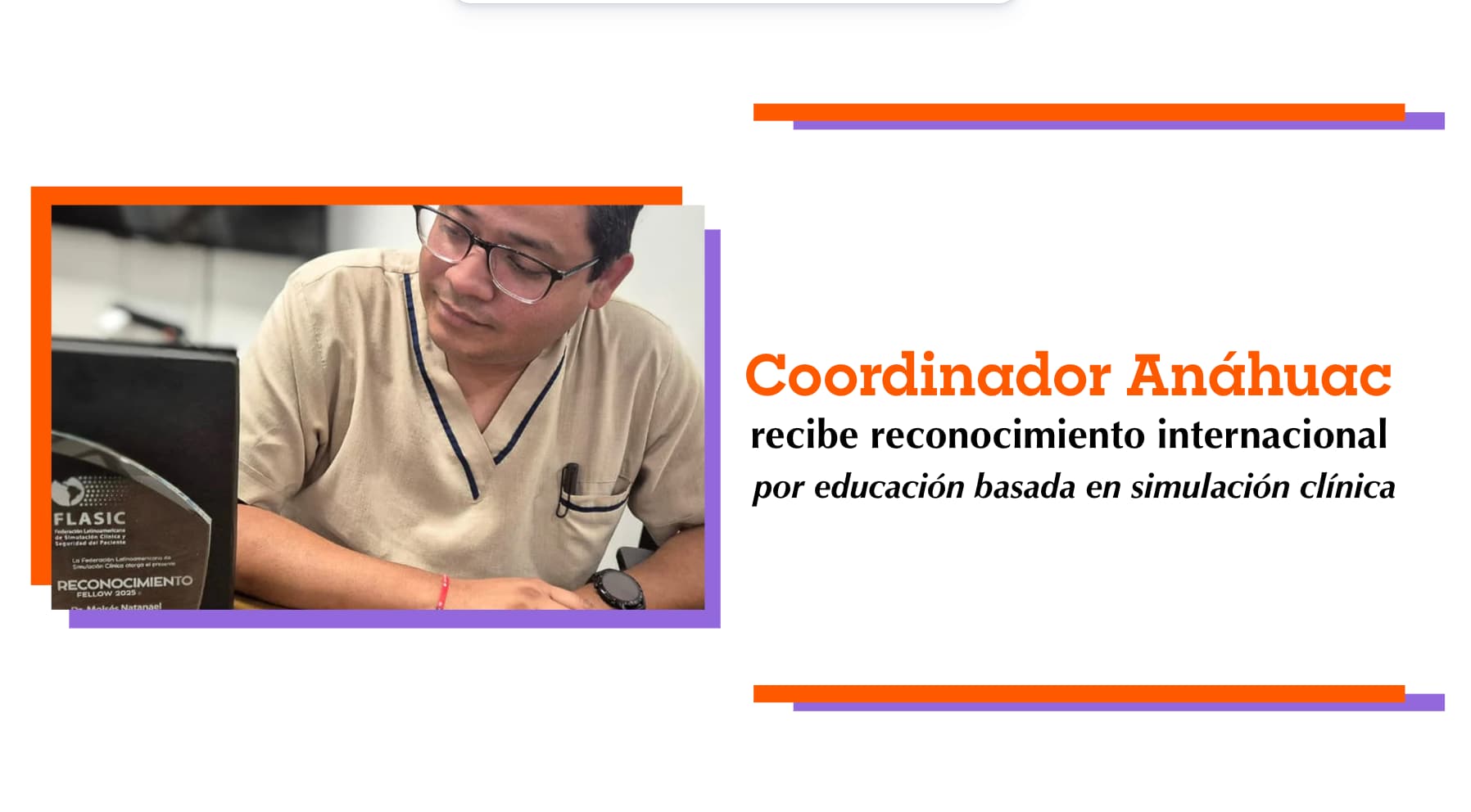 Reconocimiento internacional FLASIC por promover la simulación clínica