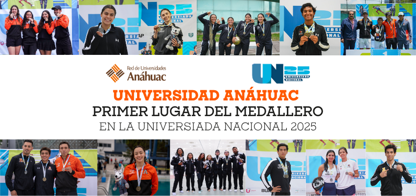 Universidad Anáhuac se posiciona en el primer lugar del medallero en la Universiada Nacional 2025