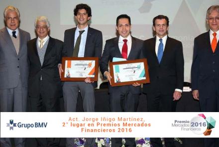 ct. Jorge Iñigo Martínez, 2° lugar en Premios Mercados Financieros 2016