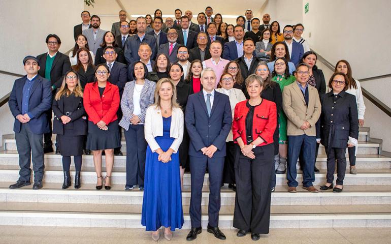 Authorities of the School of Bioethics welcome the new PhD students