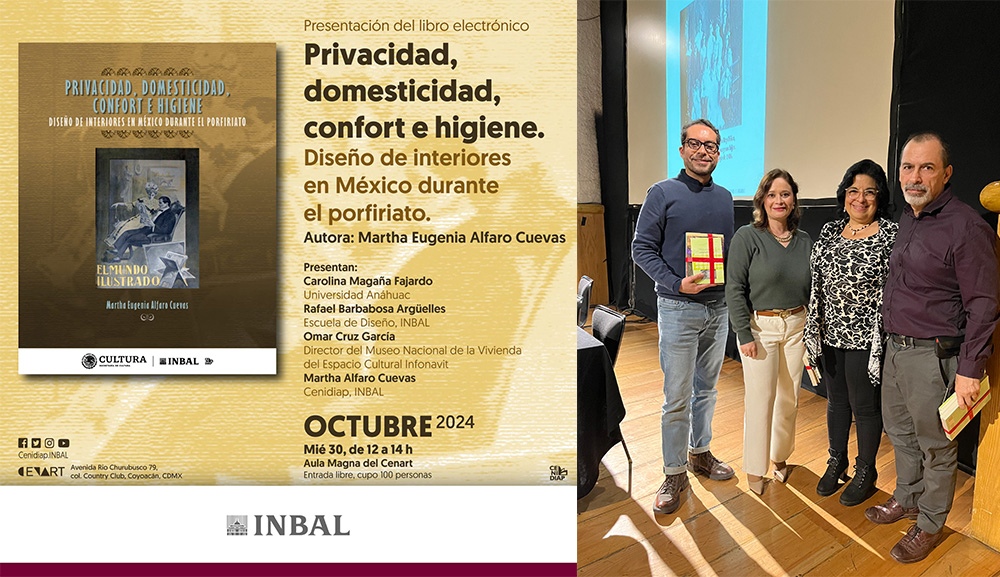 La obra Privacidad, domesticidad, confort e higiene. Diseño de interiores en México durante el porfiriato de la Dra. Martha Eugenia Alfaro representa un análisis del papel que el espacio físico desempeña en la configuración de las dinámicas sociales y culturales de un país.