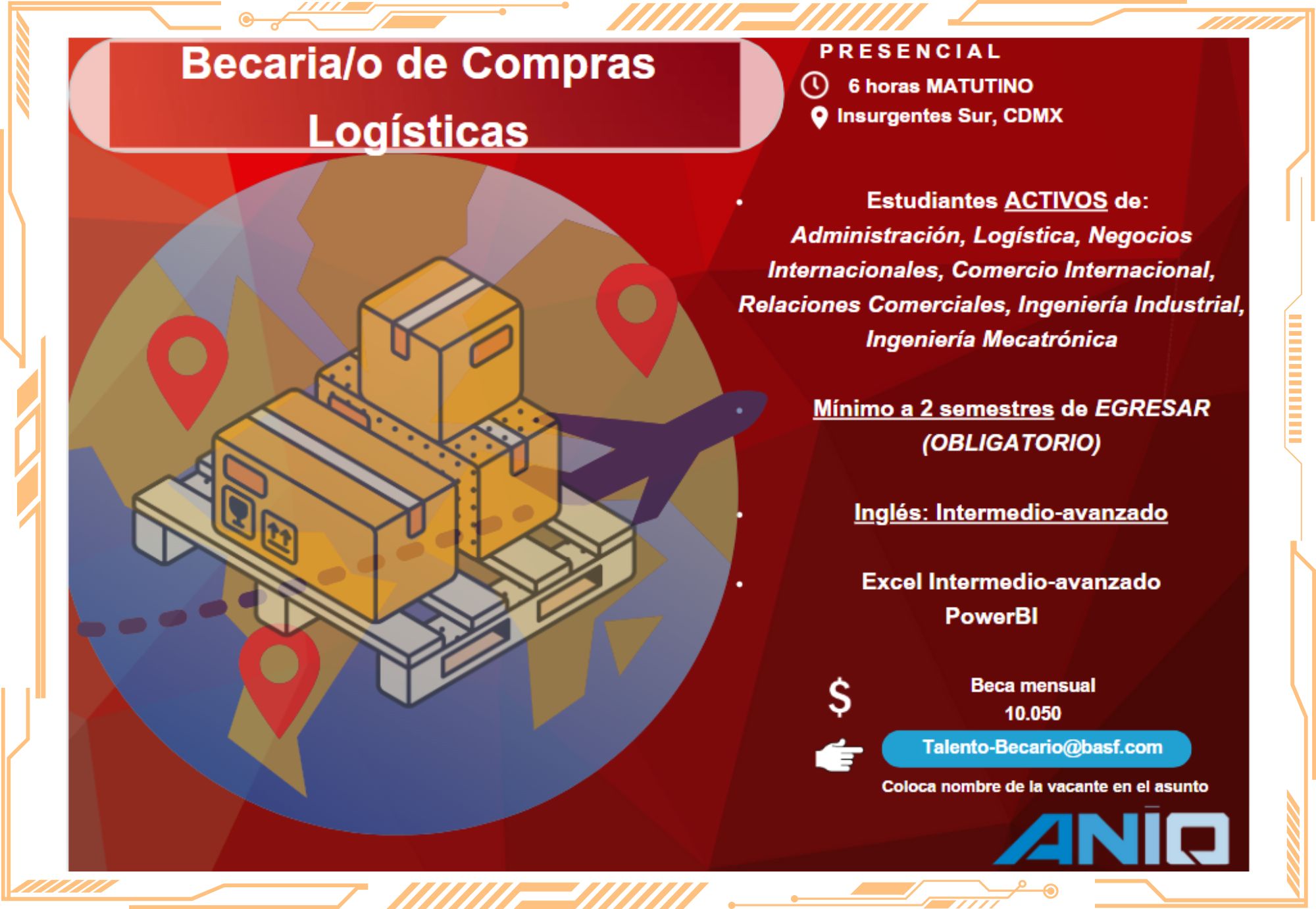 ANIQ | Becario de Compras Logísticas