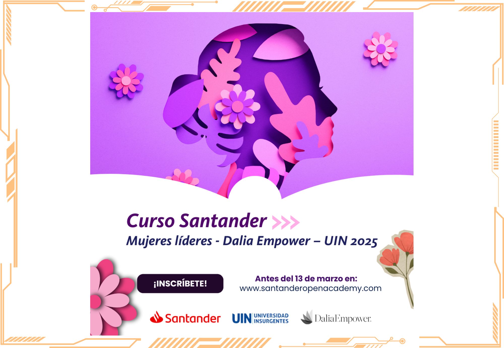 Sé parte del Curso Santander Mujeres líderes - Dalia Empower – UIN 2025. 