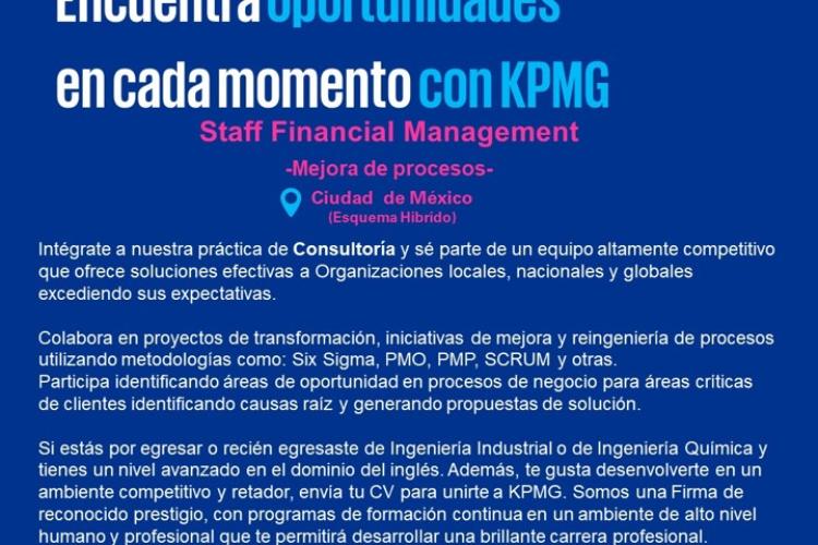 VACANTE - Staff Financial Management | KPMG