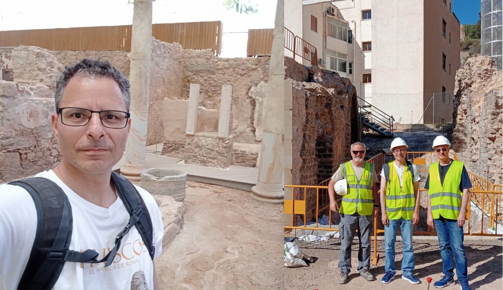 Marco Cervera, presente en exploraciones arqueológicas del anfiteatro romano de Cartagena, España