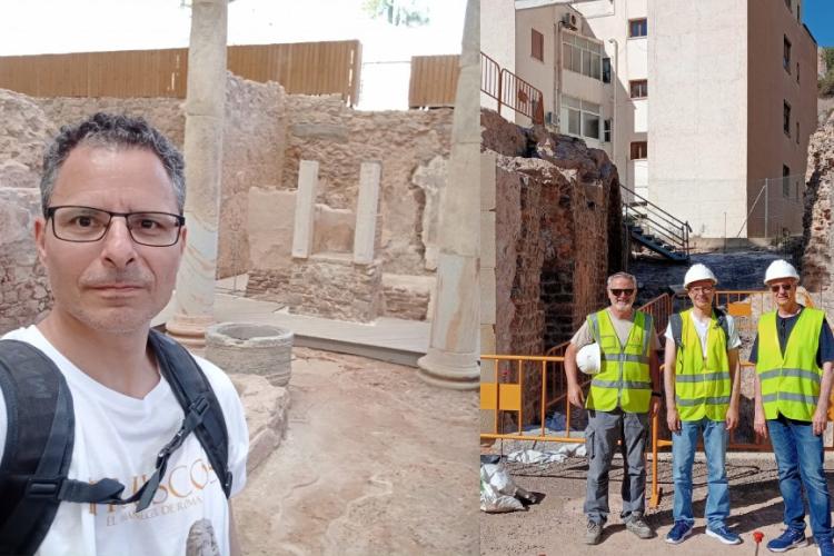 Marco Cervera, presente en exploraciones arqueológicas del anfiteatro romano de Cartagena, España