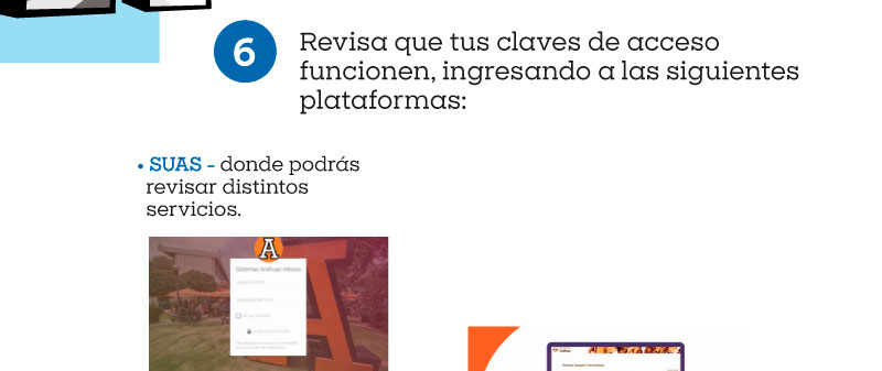 9. El 9 de agosto a las 8:30 horas asiste a las actividades correspondientes a tu bloque, de acuerdo con tu licenciatura. Ese mismo día cargarás materias con apoyo
de tus coordinadores y de las sociedades.