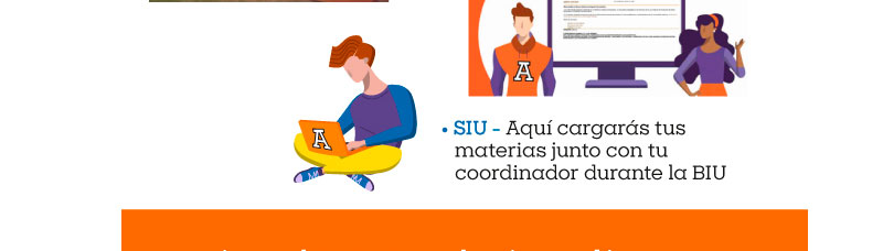 Recuerda traer tu dispositivo electrónico para realizar el examen diagnóstico de competencias digitales y la carga de materias.

10. El viernes 9 termina la primera etapa de tu BIU. Consulta todo lo que debes saber de la Etapa 2 aquí.