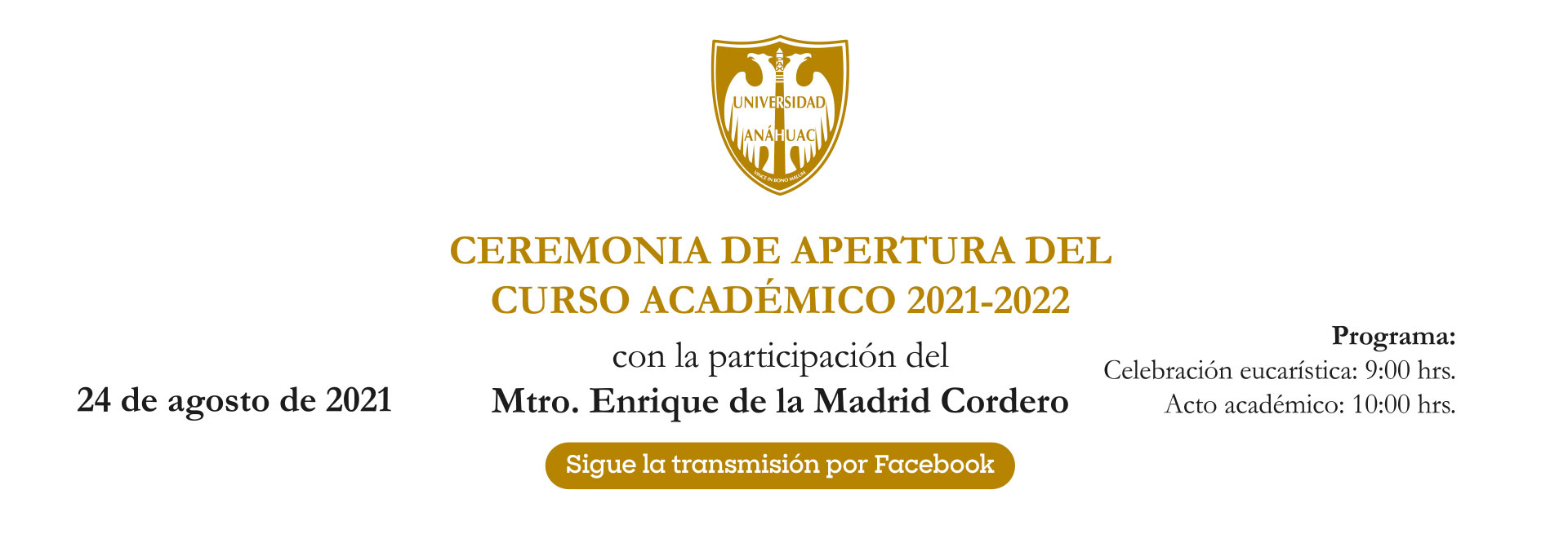 Ceremonia de Apertura del curso Académico 2021-2022