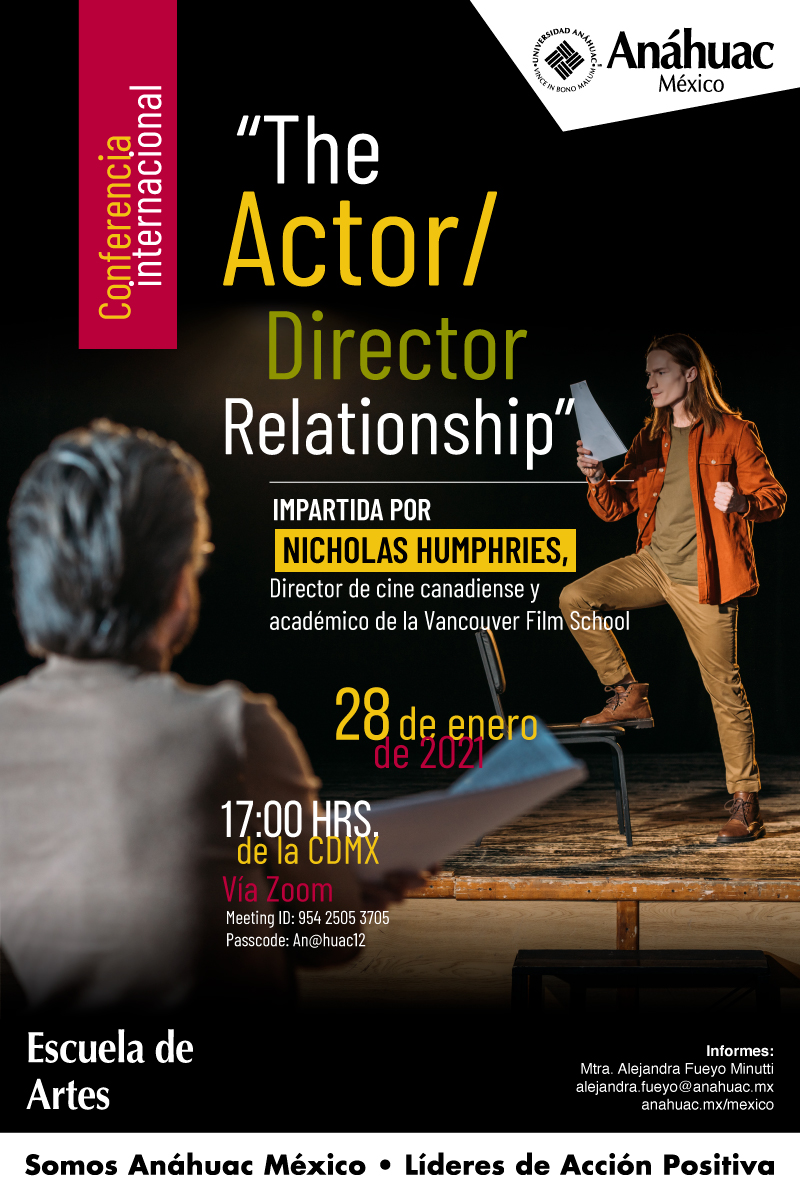 Asiste a la Conferencia Internacional The Actor-Director Relationship 