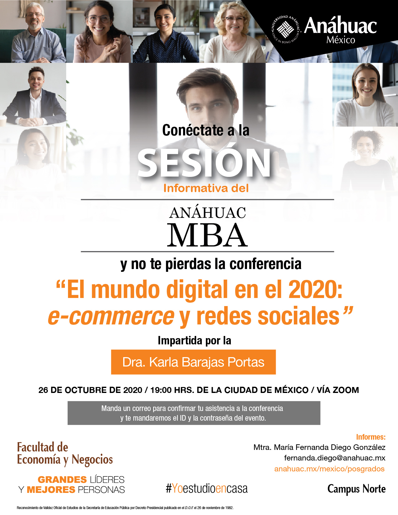 Sesión informativa MBA y conferencia E-commerce y redes sociales en el 2020