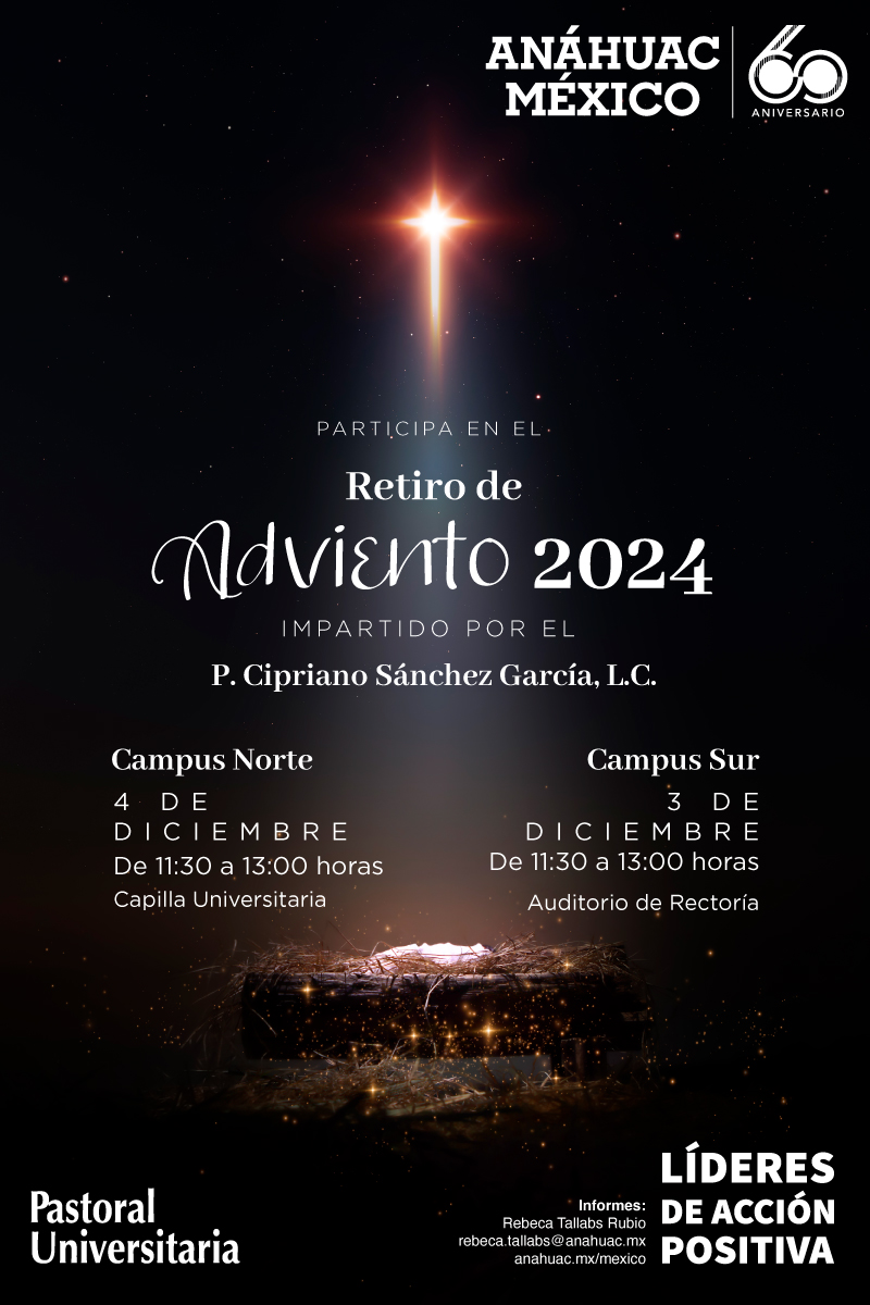 Participa en el Retiro de Adviento 2024 impartido por el P. Cipriano Sánchez García, L.C.