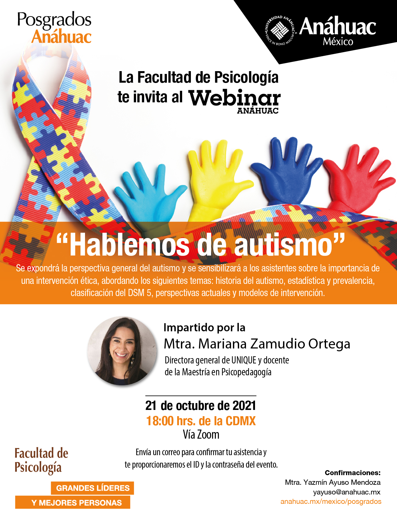 Conéctate al Webinar “Hablemos de autismo”