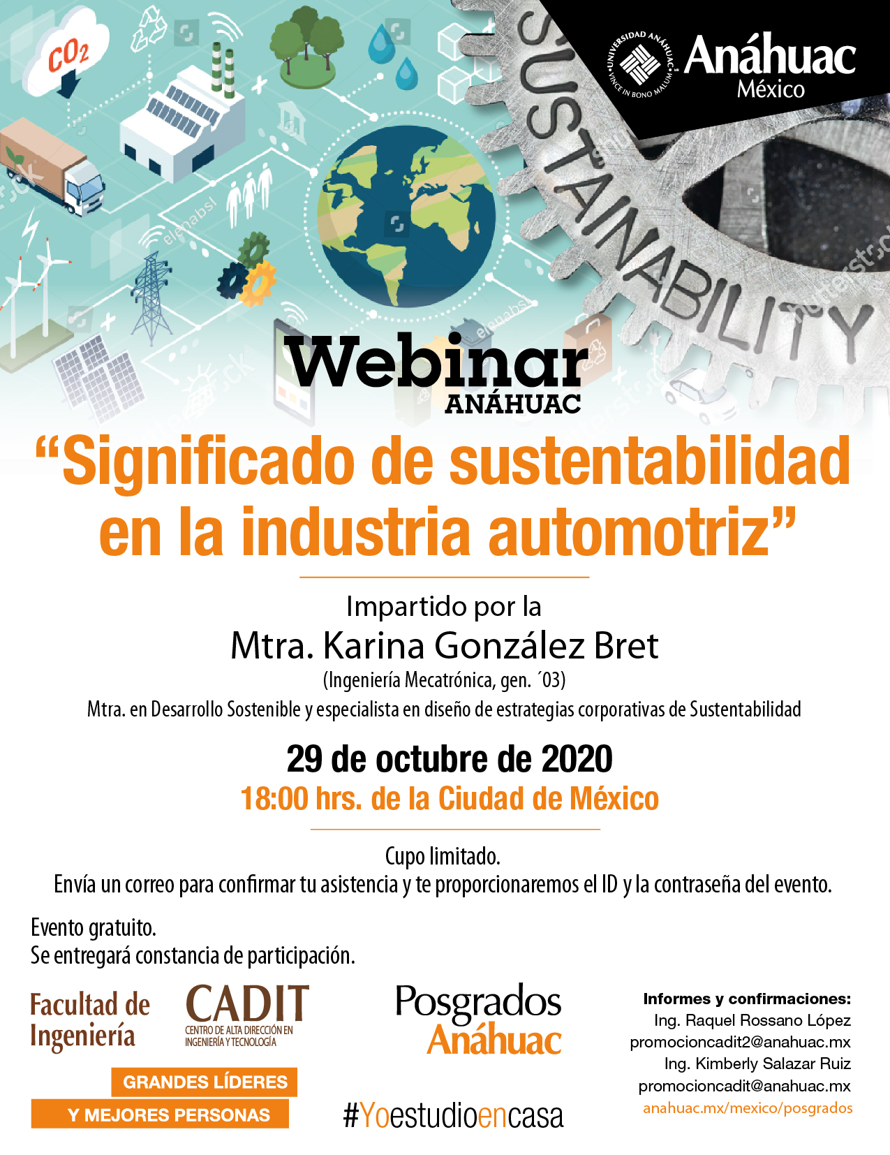 Conéctate al webinar, "Significado de la sustentabilidad en la industria automotriz"