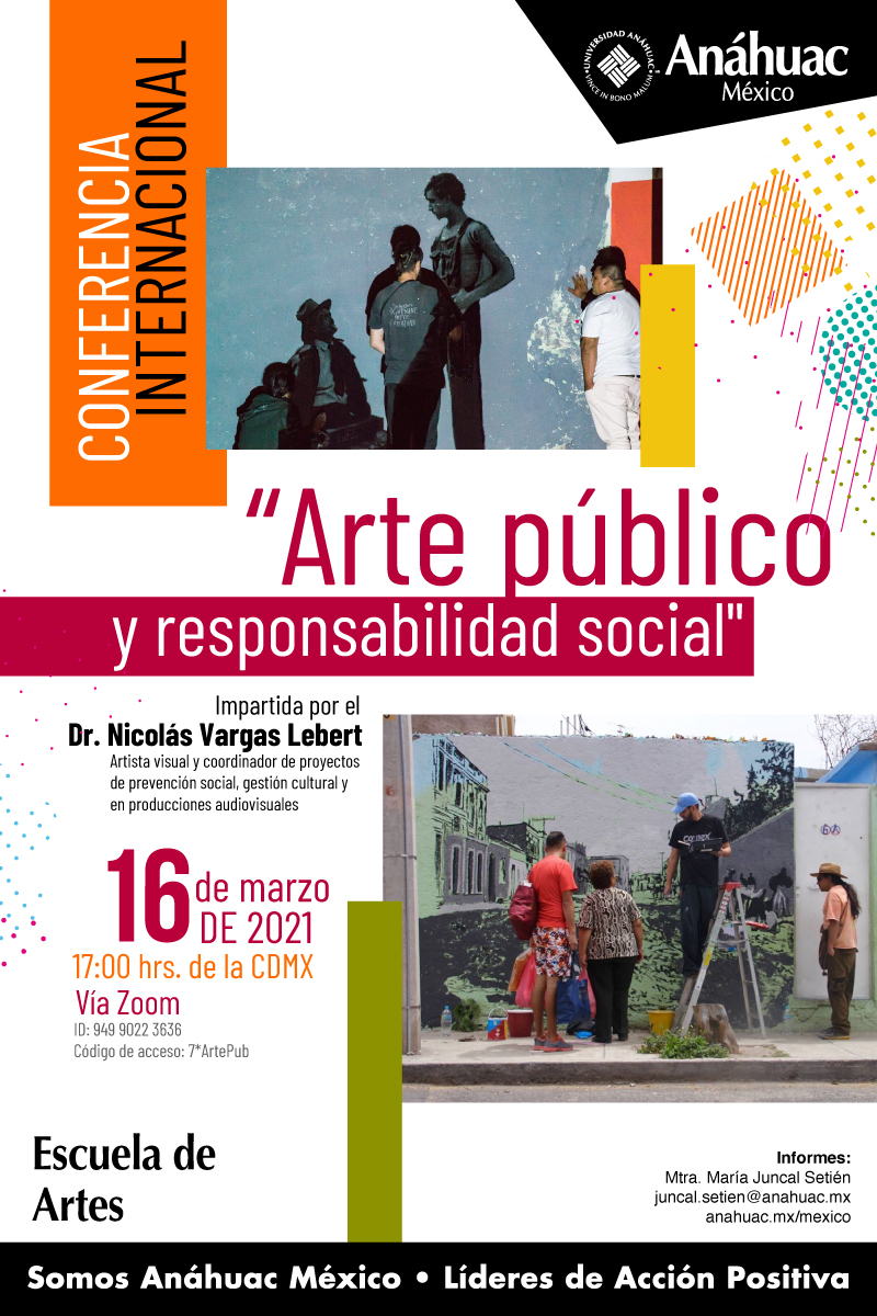Asiste a la conferencia, "Arte público y Responsabilidad Social"