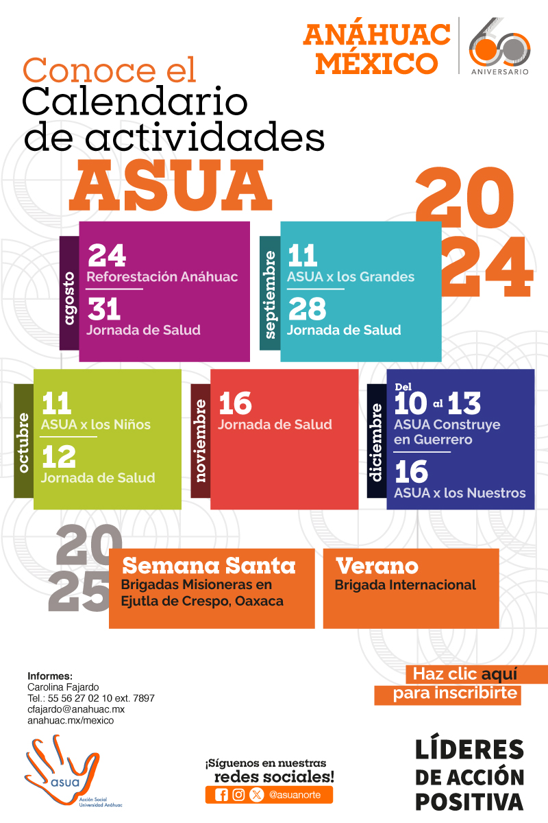 Participa en las actividades ASUA de agosto-diciembre 2024