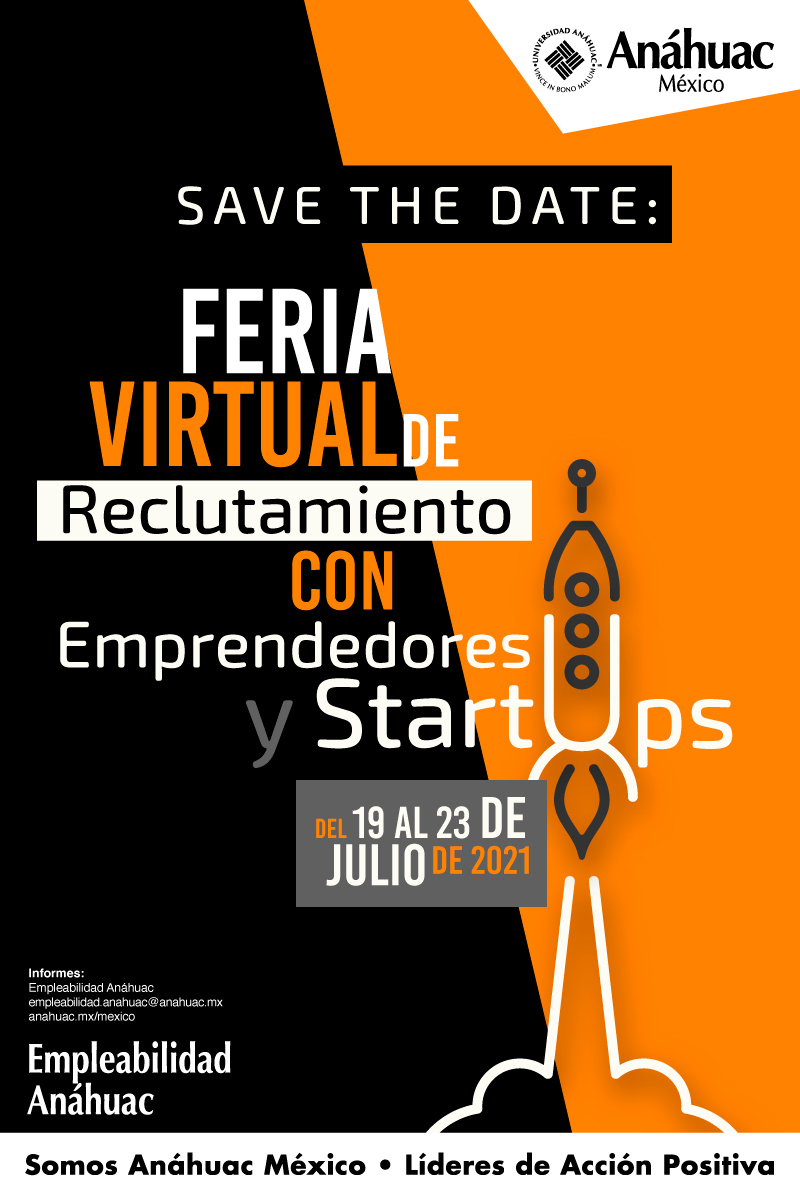 Save the Date Feria Virtual con Emprendedores y Startups