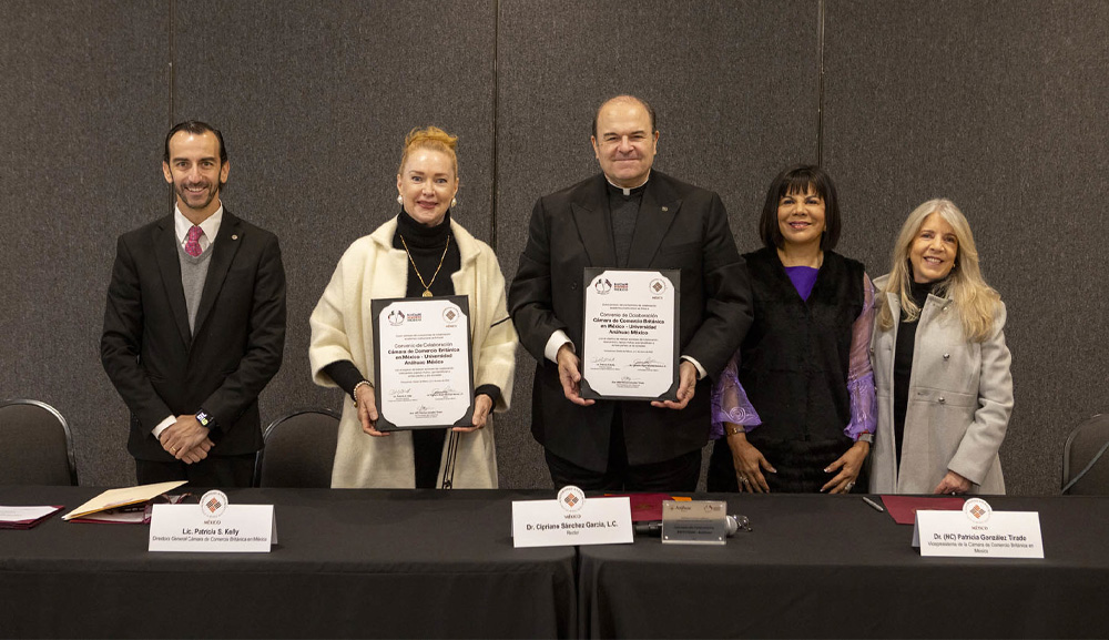 La Anáhuac México y la Cámara de Comercio Británica firman convenio de colaboración