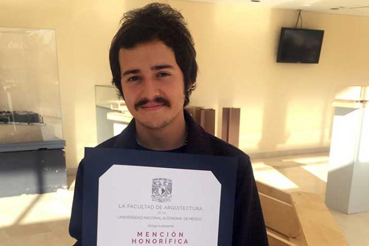 Alumno de Arquitectura es reconocido en el concurso Alberto J. Pani de la UNAM 