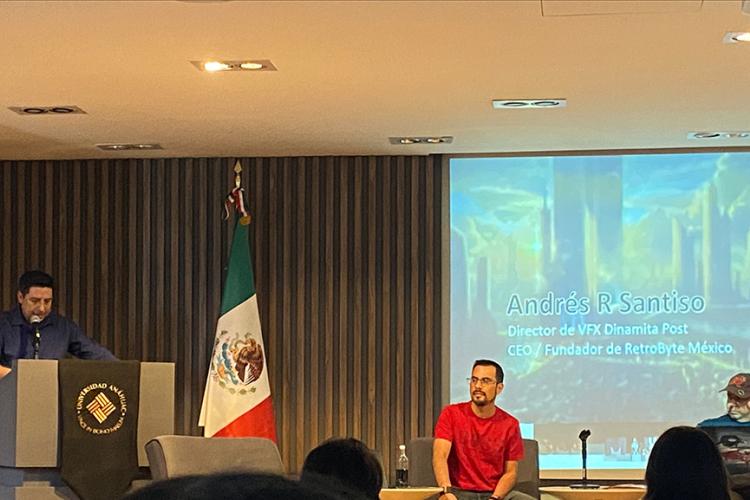 Andrés R. Santiso imparte conferencia a alumnos de la Facultad de Diseño 