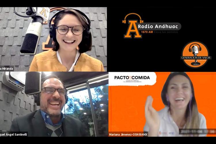 Mariana Jiménez comparte en Radio Anáhuac la labor de la red de Bancos de Alimentos de México