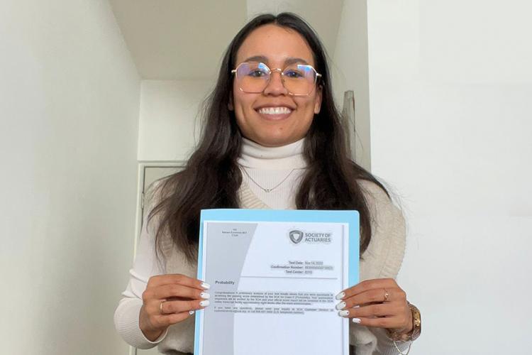Sofía López Villaseñor aprueba el examen de Probabilidad (P) de la SoA