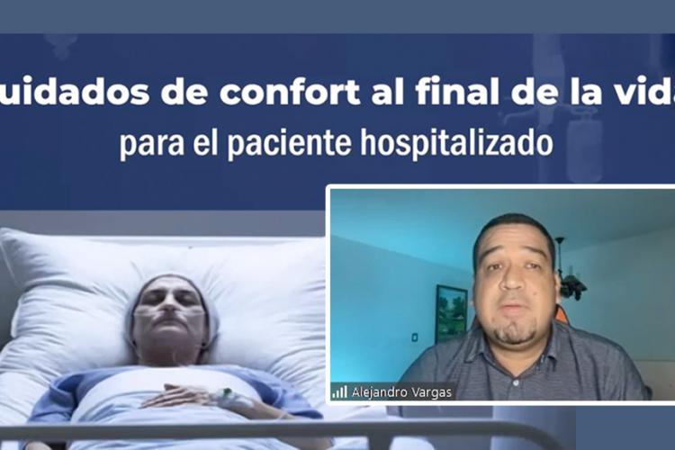 El doctor Alejandro Vargas Bermúdez imparte webinar sobre cuidados del paciente hospitalizado