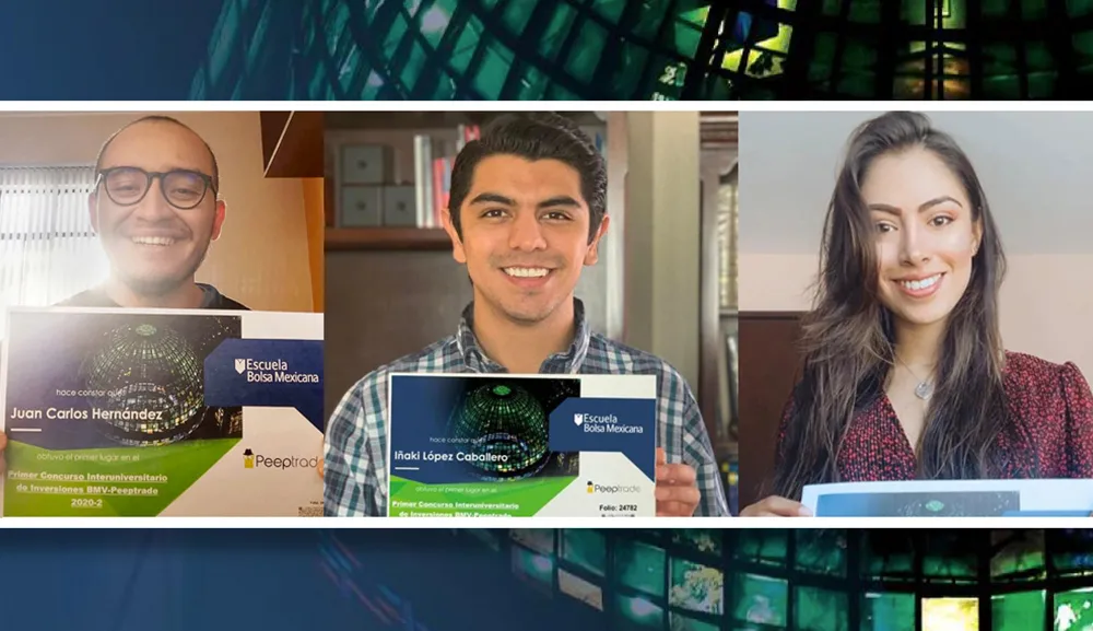 Alumnos de Actuaría, ganadores del Concurso Interuniversitario de la BMV