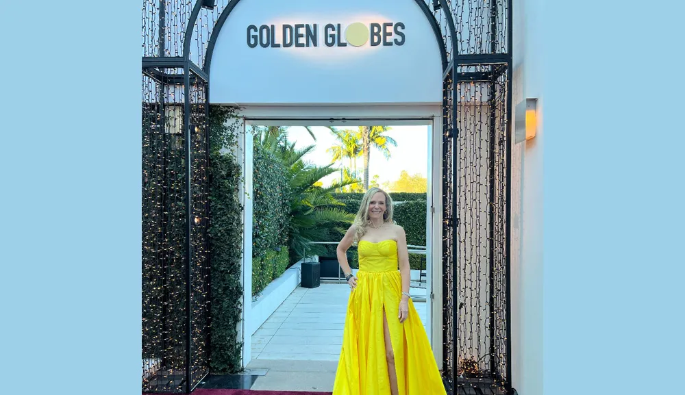 Adriana Fernández, presente en la entrega 81 de los Globos de Oro