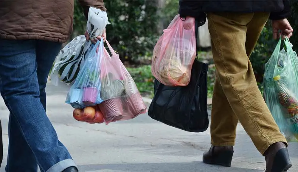 Saco de tela para guardar bolsas de plástico