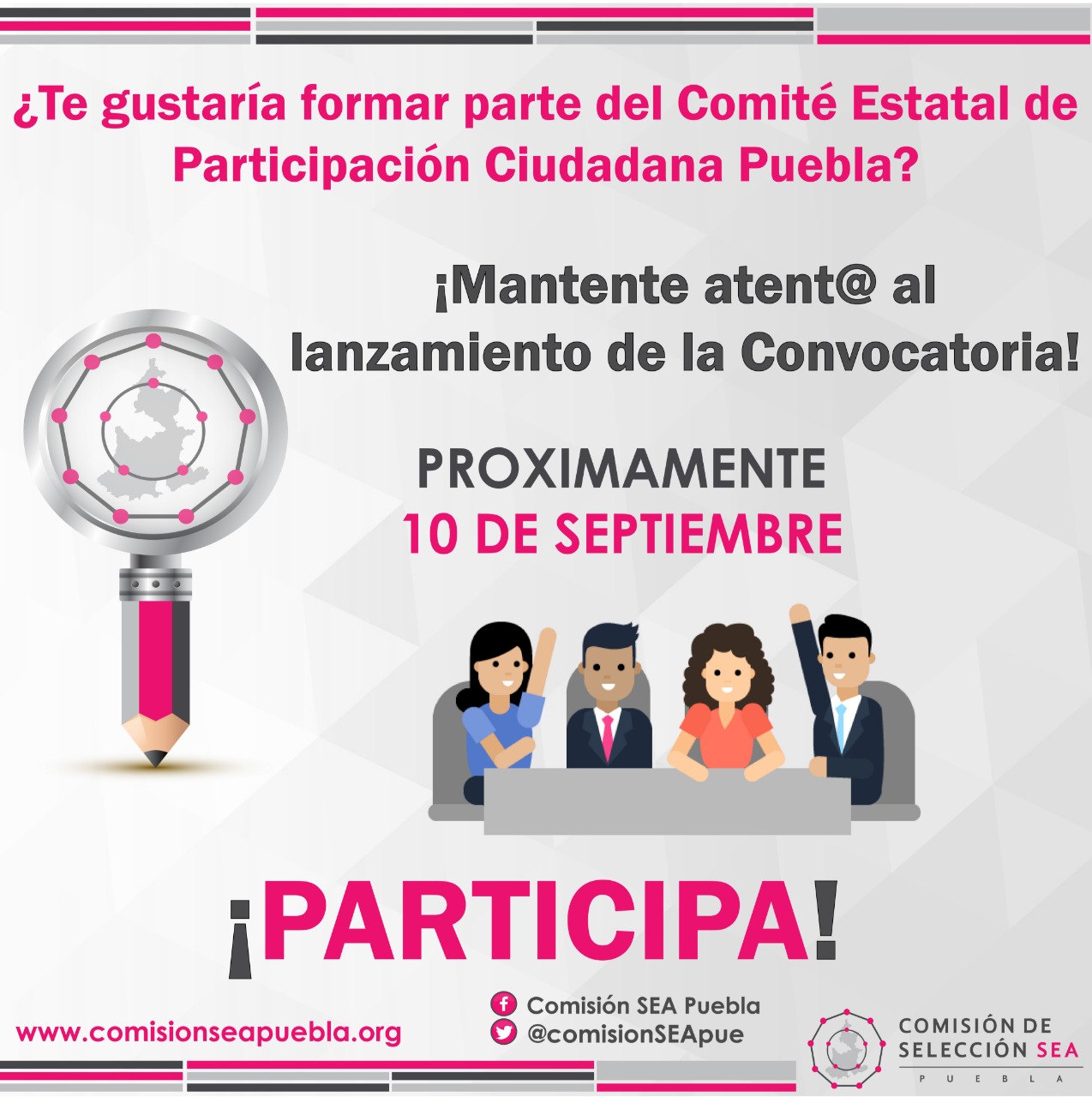 Convocatoria para la selección de un integrante del Comité De Participación Ciudadana del Sistema Estatal Anticorrupción De Puebla. 