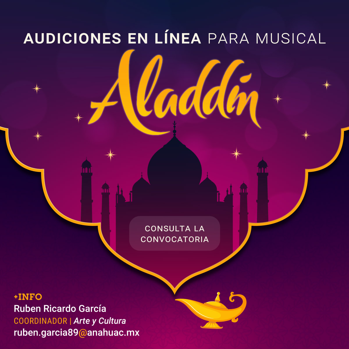 Audiciones para Obra Musical: Aladdín