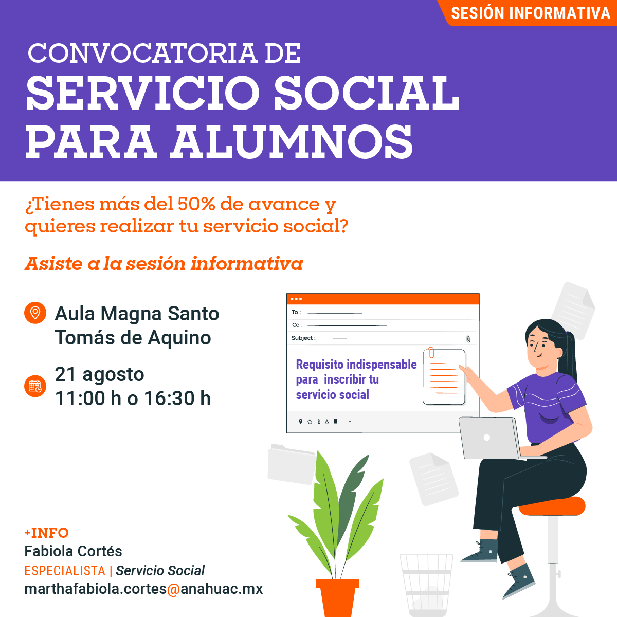 Servicio Social: Convocatoria para Alumnos