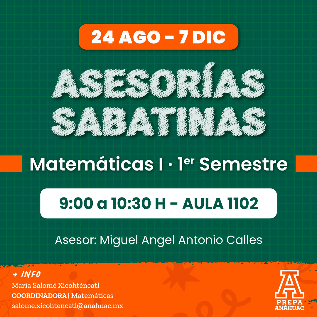 2 / 8 - Asesorías para Matemáticas y Ciencias Ago-Dic de 2024