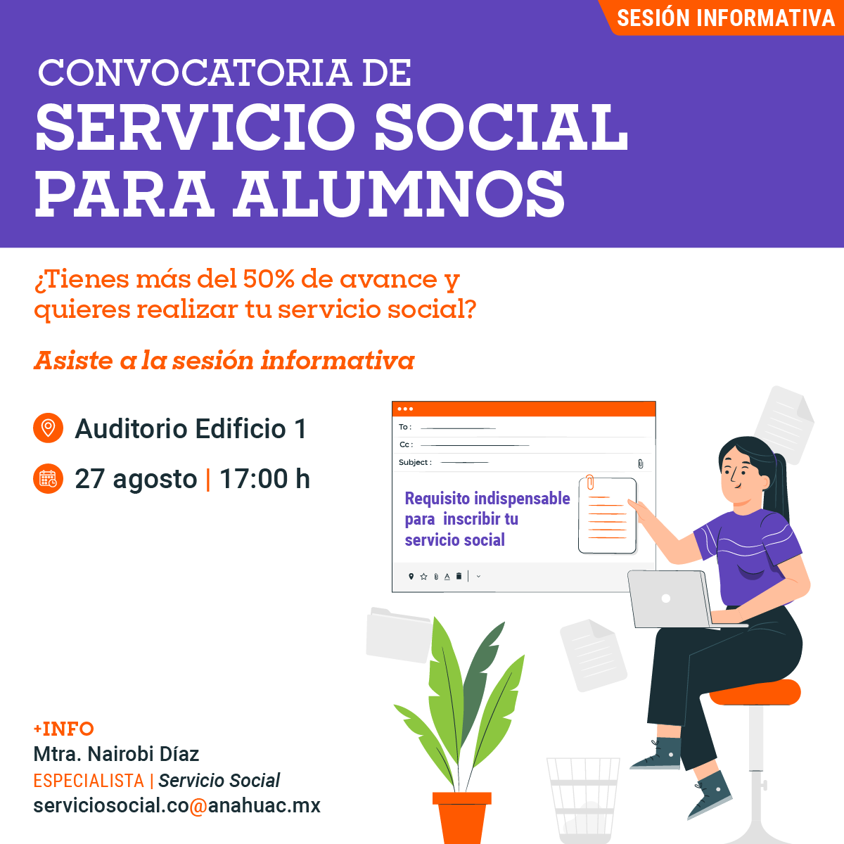 Servicio Social: Convocatoria para Alumnos