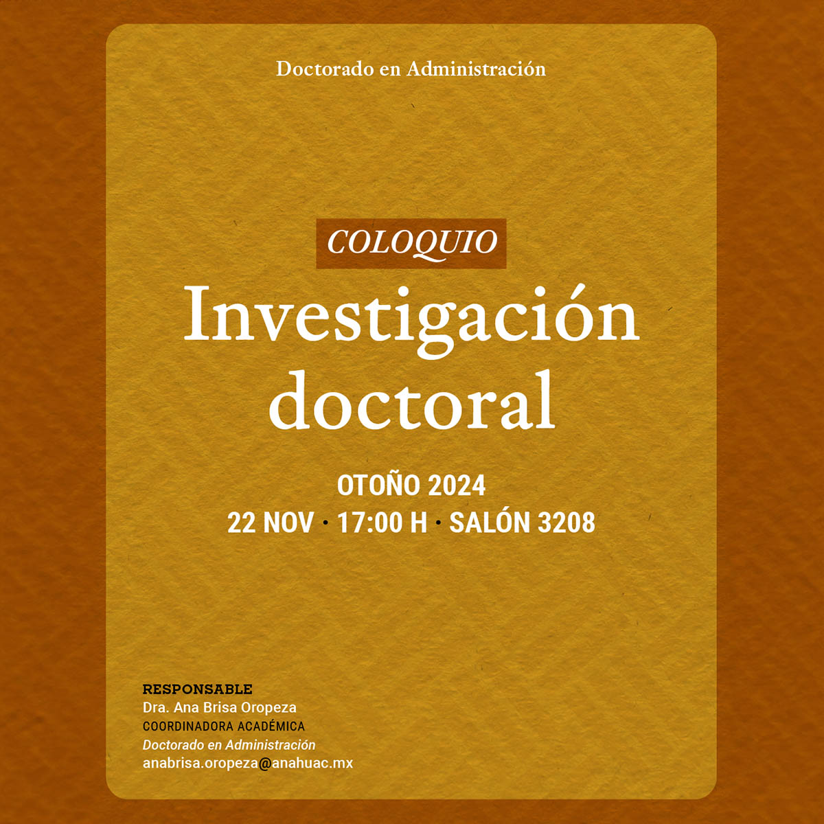 Coloquio de Investigación Doctoral