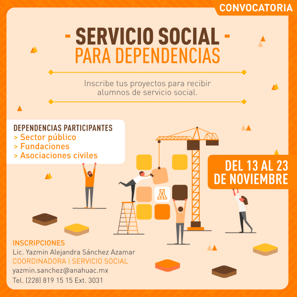 Ver en pantalla completa Convocatoria de Servicio Social para Dependencias