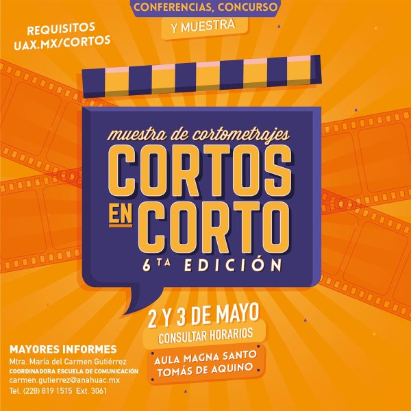 Ver en pantalla completa Muestra de Cortometrajes Cortos en Corto 6ta Edición