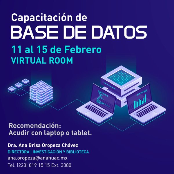 Ver en pantalla completa Capacitación para Bases de Datos Especializadas