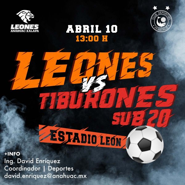 Ver en pantalla completa Leones Anáhuac vs Tiburones Sub 20