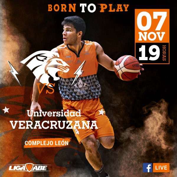 Ver en pantalla completa Básquetbol Varonil ABE: Leones vs Universidad Veracruzana