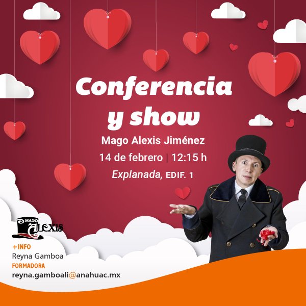 Ver en pantalla completa Conferencia y Show con el Mago Alexis Jiménez