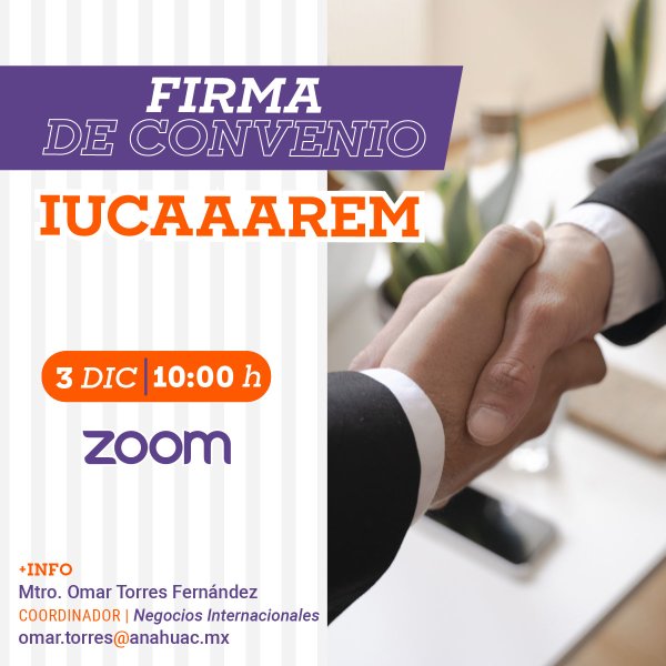 Ver en pantalla completa Convenio con IUCAAAREM