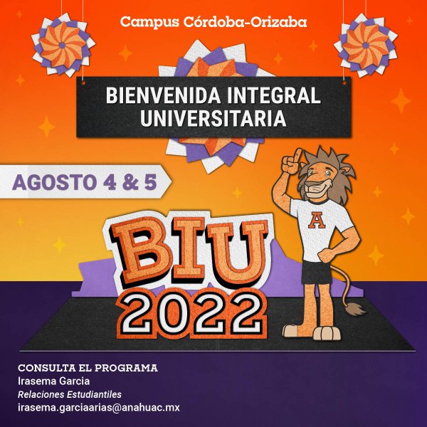 Ver en pantalla completa Bienvenida Integral Universitaria