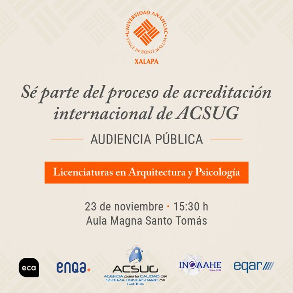 Acreditación Internacional ACSUG: Audiencia Pública