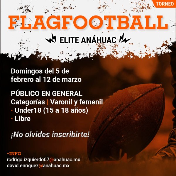 Ver en pantalla completa Torneo de FlagFootball Elite Anáhuac
