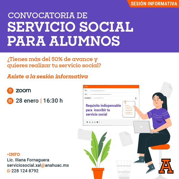 Servicio Social: Convocatoria para Alumnos